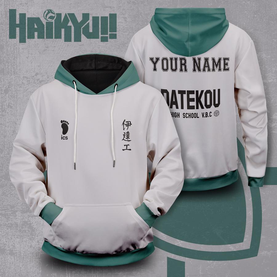 personalized haikyuu datekou unisex pullover hoodie - Haikyuu Merch Store