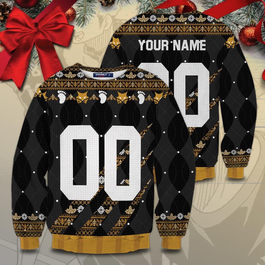personalized team msby black jackals christmas unisex wool sweater - Haikyuu Merch Store