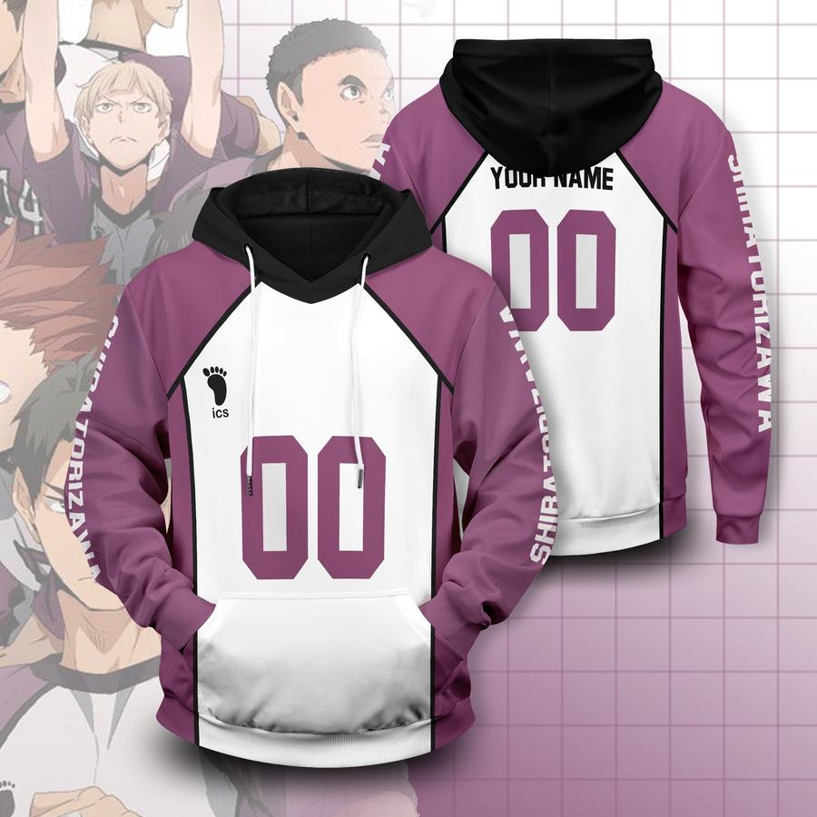 personalized team shiratorizawa unisex pullover hoodie - Haikyuu Merch Store