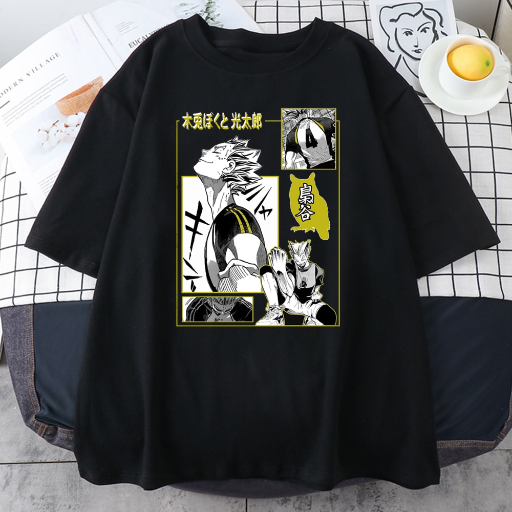 Haikyuu Bokuto Cartoon Kawaii Womens T Shirt Hip Hop Gothic Tee Shirt Harajuku Casual T Shirt 6 - Haikyuu Merch Store